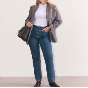 Everlane jeans curvy 90’s cheeky straight organic cotton button fly ankle 31